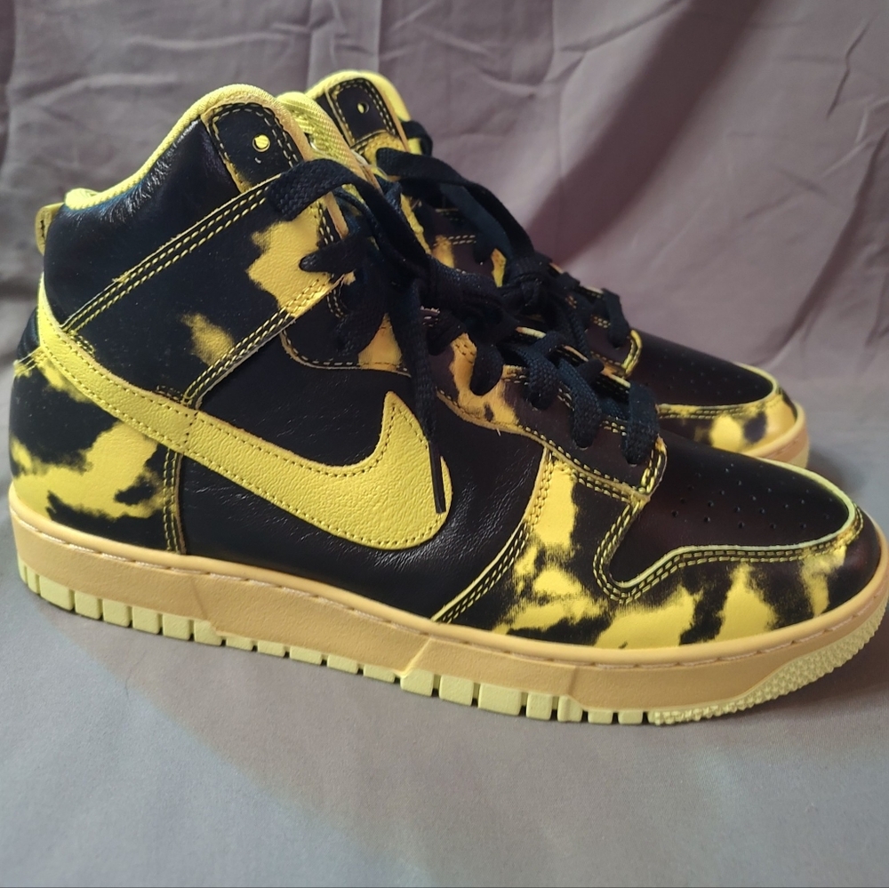 Nike Dunk High 1985 SP yellow acid wash 10.5m